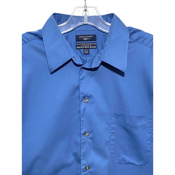 Dockers Microfiber Blend Button Front Dress Shirt 16-16.5 34/35 Business Office - Picture 2 of 6
